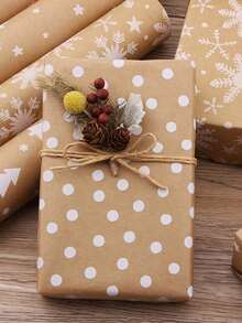 Large Size 118x21in (300x43cm) Christmas Packaging Paper For Various Occasions Such As Packaging, Parties, Decorations, Foldable Gift Packaging Paper,Wedding,Birthday,Business,Christmas Gift Box, Valentine's Day Gift Box DIY Gift Decoration,Christmas,Valentine Day