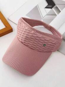 Visera unisex negra transpirable para protección solar al aire libre en todas las estaciones