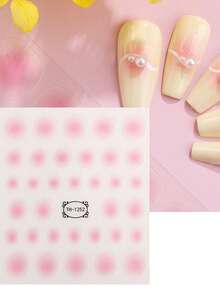 Blush Nail Stickers, Gradient Blush Nail Stickers, Self-Adhesive Nail Stickers, Semi-Transparent Gradient Nail Stickers, Nail Art Decoration, Single-Use, Easy To Stick And Remove, Women's Self-Adhesive Nail Stickers, Suitable For Daily Wear, Ideal Girlfriend Gift, Women's Gift, Ideal Festival Gift, Suitable For Christmas And Valentine's Day,
