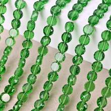 Red Beads & Bead Assortments 4/6/8mm Clear Flat Round Faceted Glass Bead For Jewelry Making DIY Bracelet Beading Crafts