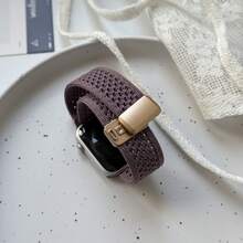 1pc Simple Woven Nylon Watch Band Compatible With Apple Watch 38mm 40mm 41mm 42mm 44mm 45mm 49mm, Fashionable Unisex Strap For Apple Watch Series Ultra 2 SE 9 8 7 SE 6 5 4 3 2, Colorful Apple Watch Bands