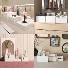 5-Sided Acrylic Food Display Stand, Hollow Bottom, Suitable For Buffet, Brunch, Wedding, Party - White - View 5