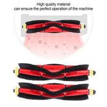 Paquete de 2 cepillos de limpieza originales para aspiradoras S5 Max, S6 Pure, S6 MaxV - Repuestos de cepillo principal y cepillo de silicona, accesorios lavables y extraíbles para aspiradora robot