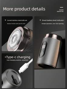 OBOVAY 300mAh Portable Electric Shaver With LED Power Display, Easy Cleaning, USB Charging, IP66 Waterproof & Dustproof - Perfect Christmas & Valentine's Day Gift