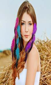 Geyoga 12 Pcs Clip In Hair Feathers Extensions For Women Colored Boho Feather Hair Clips Halloween Cosplay Costume Carnival Party Headdress Accessory Gifts(Brown, Black, Dark Coffee,Standard) - ColorE - 查看 7