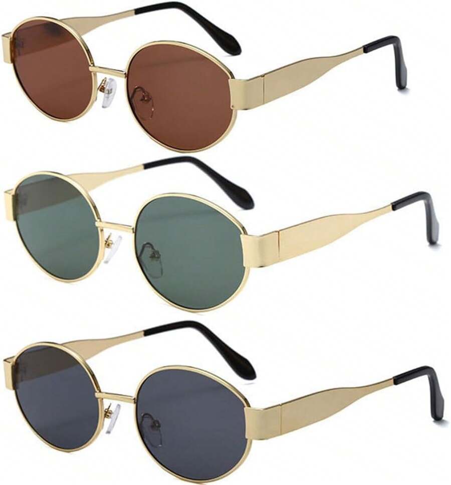 Gafas de Sol Retro, Lentes de Sol para Mujeres y Hombres Lentes Plegables UV Protection, Gafas Polarizadas Clásico Medio Marco para Conducir y Deportes al Aire Libre - 1 - Ver 1
