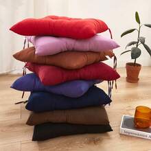 1pc Casual Style Polyester Chair Cushions, Machine Washable, Durable Knitted Design, Comfortable Support For Garden, Dining & Office Chairs, Multipurpose Use, 40x40cm, Chair For Living Room,Office Chairs, Dining Chairs, And Other Cushions And Backrests,Home Decor