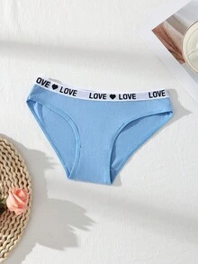 14 Pcs Fashion "LOVE" Letter Design  Underwear Women,Sexy Low-Waist  Women's Panties ,Fashion Solid Color Lingerie For Women ,Comfortable Sports Shorts Lingerie ,Ropa Interior Para Mujeres - 彩色 - 查看 8