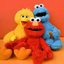 Sesame Street 14-Zoll-Plüschtier der Sesamstraße, offizielles Plüschtier, bezaubernde Puppen von Elmo/Krümelmonster/Big Bird, weiches Kissen, bezaubernde Schlafpuppen für Trost und Gesellschaft, perfektes Geburtstagsgeschenk für Kinder/Freunde