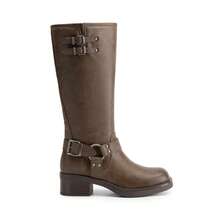 Women Knee-High Boots - Brown - View 7