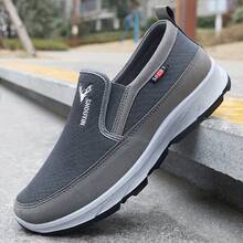 Zapatos de Tela Viejos de Beijing para Hombres, Estilo Nuevo de Primavera, Zapatos Deportivos Casuales Ligeros para Personas de Mediana Edad y Ancianos, Zapatos Cómodos de Suela Suave Antideslizante para Papá - Negro - Ver 3