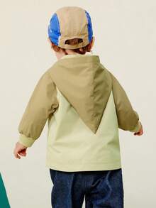 mini bala 男童柔软仿皮连帽衫防风柔软舒适时尚户外上衣 - 卡其 - 查看 3