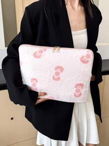 纯色简约奢华星形图案笔记本电脑/平板电脑保护套，多种尺寸可选 - 粉色 - 查看 1