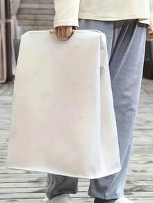 1pc Foldable Laundry Basket With Wooden Handle, Collapsible Dirty Clothes Storage Basket For Bathroom, Bedroom, Washing Machine, Suitable For Clothes, Towels, Jeans, T-Shirts, Underwear