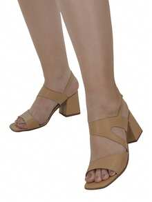 Bianca Naty Shoes Women's Formal Elegant Party Comfortable High Heel Thick Heel Spring Summer Sandal - 稻草 - 查看 3