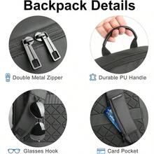 Business Backpack Men, 15.6 Inch Slim Lightweight Laptop Backpack With USB Charging Port, - Resistant Anti - Theft Small Travel Computer Backpacks, Work Bag Mochilas Commute College - Black - 15,6 inch + Đen - Xem 5