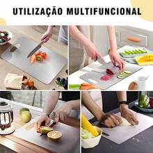 Cutting Board 316 Stainless Steel Antibacterial Mildew Proof 46cm Kitchen Cutting Board - Bạc - Xem 3
