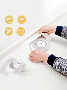 1 Roll Of White PVC Waterproof Tape - Perfect For Bathrooms, Sinks, And Kitchens - Super Strong Adhesion! Bathroom Decor, Fall Decor, Back To School