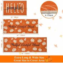 Fall Kitchen Rugs Set Of 3, Washable Kitchen Mats Floor, Non Slip Thanksgiving Kitchen Rugs And Mats Decor, Autumn Harvest Hello Pumpkin Floor Carpet Kitchen Hallway Laundry Room