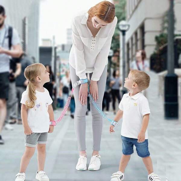Child Anti-Lost Sensor Lock Reflective Traction Rope, Baby Toddler Mother-Child Anti-Lost Wristband Safety Leash