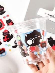 4 adesivos para scrapbooking de desenhos animados de animais de estimação fofos, série caprichosa, adequados para presentes, escritório, casa, marcação, etiquetas, salas de aula, brinquedos, diários de alunos, adesivos criativos de decoração vintage faça você mesmo