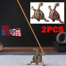 2x Multifunction Turtle Shaped Incense Stick Burner Stand Incense Holder USA--Oil Burner For Scented Oil Frankincense Incense Sticks Chiminea Witchy Gifts For Women - 2pcs - View 13