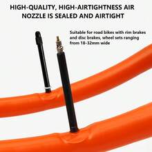 28g Ultra-leichter Fahrrad-Schlauch, TPU-Material, leichter Fahrrad-Schlauch mit französischem Ventil, geeignet für Rennrad, kompatibel mit Felge, Scheibenbremse, Reifen