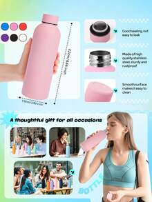 1 peça de 17oz de parede dupla de aço inoxidável com isolamento a vácuo, cor fosca, garrafa criativa de boca pequena, copo de café portátil, adequado para esportes ao ar livre, ioga, café, deslocamento para o escritório, presentes de feriado e aniversário, todas as estações