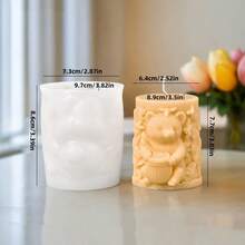 1 pezzo Stampo in silicone 3D a forma di orso e ape per candele/artigianato in resina - Stampo cilindrico con texture a nido d'ape e accenti floreali, forniture riutilizzabili per decorazione domestica fai-da-te e realizzazione di regali