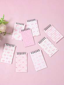8 cuốn sổ cuộn nơ hồng mini cho bé tắm, quà tặng tiệc tiết lộ giới tính họa tiết nơ hồng kỳ ảo, quà tặng nhồi bông cho tiệc sinh nhật lần thứ 1, phần thưởng trò chơi tiệc tùng giải thưởng nhỏ, quà tặng trang trí nhồi bông cho sách cuộn cỡ nhỏ, sổ tay có thể xé, sổ tay mini bỏ túi di động thích hợp sử dụng hàng ngày, quà tặng cho học sinh, giải thưởng trở lại trường, quà tặng nhỏ cho tiệc, quà tặng tiệc chào đón em bé, đồ trang trí tiệc chào đón em bé, đồ trang trí tiết lộ giới tính - Nơ hồng - Xem 5