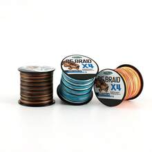 4 Líneas de pesca trenzadas - Rendimiento y potencia de grado profesional para pesca en agua salada o dulce - Línea de pesca trenzada de colores para mayor visibilidad de 6LB a 60LB de prueba para agua salada, diámetro de 0.10MM a 0.4MM. 4 hebras 500M