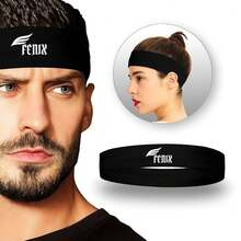Kit com 2 testeiras anti suor faixa para cabelo envio em 24h esportes fênix - 2 Preto - Visão 2