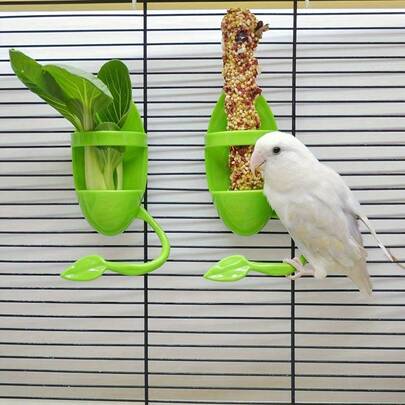 1 Convenient Bird Squid Rack Fruit And Vegetable Feeding Station, Birdcage Accessories For Healthy Beaks And Entertainment Parrot Teeth Grinding Ink Fish Bone Bracket Parrot Specific Fruit Fork Bird Cage Storage Rack Ink Fish Bone Calcium Supplement Vegetable Rack