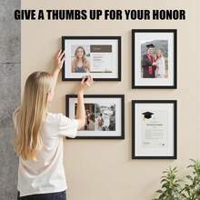 Premium Certificate Frame, 8.5 By 11 Picture Frame, Equipped With A Transparent Acrylic Panel That Will Not Shatter, Suitable Desktops And Wall, Elegant Black - 1 - View 2