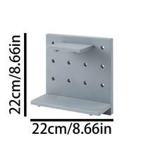 1pc/2pcs/4pcs Perforated Panel Wall Mounted Storage Rack, With Double-Sided Adhesive, Cute & Elegant Design, Suitable For Dorm, Simple Desktop Decor And Storage Organizer