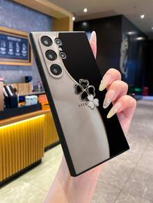 1 件奢华极简主义三叶草图案柔软硅胶手机壳，防指纹、防震、防摔，兼容 S25Ultra、S24Ultra、S23Ultra、S22Ultra、Redmi 12、Redmi Note 13、OPPO、Realme 系列等 Android 智能手机 - 黑色 - 查看 5