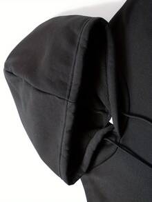 Men's Paris Print Hoodie And Sweatpants Set - Autumn And Winter Multi Color Casual Sportswear - 黑色 - 查看 3