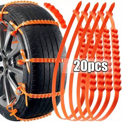 10/20X Anti-Slip Snow Chains Snow Ice Chain Starting Aid Tire Chain Car auto zubehör Es ist geeignet für Schnee, Regen und rutschige Straßen