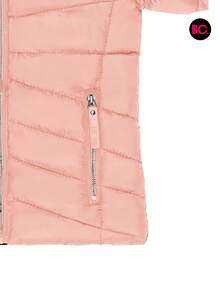 Big City Basic Girl's Quilted Jacket Plush Interior Casual Fashion With Hood - 粉色 - 查看 6