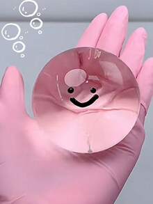 1pc Soft & Bouncy Transparent Smiling Face Squeeze Toy, Inflatable, Suitable For Classroom Rewards, Birthday Gifts, Office Stress Relief, Children's Day, Thanksgiving, Halloween And Christmas Gifts, Birthday Party Favors, Squeeze Stress Ball - Multicolor - View 7