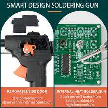 Automatic Hand-Held Soldering Gun – Precision Welding Tool For Circuit Boards | Ergonomic DIY Bracket For Electronics Repair & Component Soldering |  Highquality Welder, Reliable Soldering Equipment, Automatic Welder - 黑色 - 查看 6