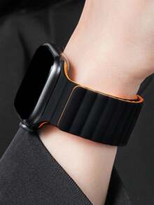 1条男女通用硅胶磁吸表带，兼容 42mm、38mm、40mm、41mm、44mm、45mm、46mm、49mm，时尚智能手表替换表带，适用于Ultra2、Ultra SE2、SE 11、10、9、8、7、6、5、4、3、2、1系列，学生返校季好礼 - 彩色 - 查看 7