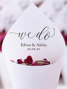 30Pcs Of Set DIY Wedding Cone For Petal Toss, Personalized Confetti Cones, Custom 17 Styles White Paper Cone For Bridal Shower Party Decoration, Multi-Functional, Anti-Mold, Ornamental, Reusable, Exquisite, Stylish, High-Quality, Adorable, Modern, Custom, Unique, Personalized, Son, Daughter, Kids, Kitchen, Dining Room, Bedroom, Office, Living Room, Home, Garden, Tea Room, For Anniversaries, For Birthdays, For Housewarming, For Graduation, Gala Night, Customized Gift Wrap Boxes, Chic Autumn