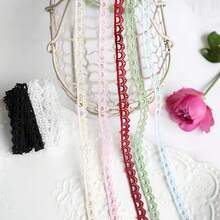 1件/1码/3码 优雅水溶性蕾丝刺绣 新款DIY手工配件，袖口、领口、窗帘缝纫材料 - 彩色 - 查看 5