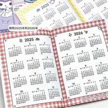 Sanrio 2025 New Cute Hello Kitty Cat Planner Notebook, A6 Portable Design, Suitable For Student Use