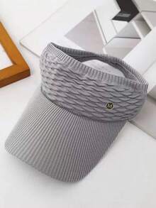 Visera unisex negra transpirable para protección solar al aire libre en todas las estaciones