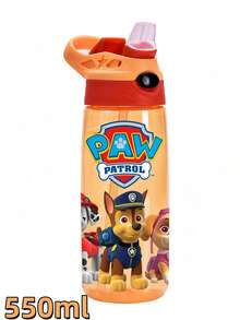 1Pc Paw Patrol 500ml/16oz Party Water Cup Water Bottle Large Capacity With Straw Portable Handle Non-Leaking Water Cup Suitable For Birthday Party Thanksgiving Party Halloween Party Christmas Party (The Lid May Be Random)