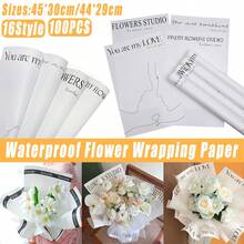 Aimall 100 Pcs Flower Bouquet Wrapping Paper Flower Bags Sleeves For Bouquets Kraft Paper Floral Wrap Bags Flower Bouquet Supplies