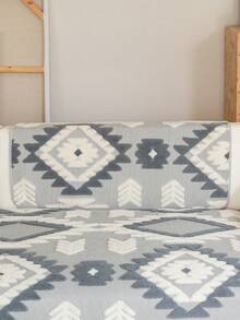 1件波西米亚菱形绗缝毛绒沙发垫套，暖色调乡村风格沙发套，防滑防刮，四季皆宜，适用于1/2/3/4座沙发和组合沙发，秋季装饰，房间装饰，返校季，学习用品 - 深灰色 - 查看 11