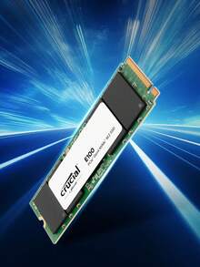 Crucial E100 1TB M.2 NVME PCIe Gen4 Internal SSD With Up To 5Gbps Transfer Speeds For Laptops And Desktops, Compatible With Storage Solutions - 黑色 - 查看 10